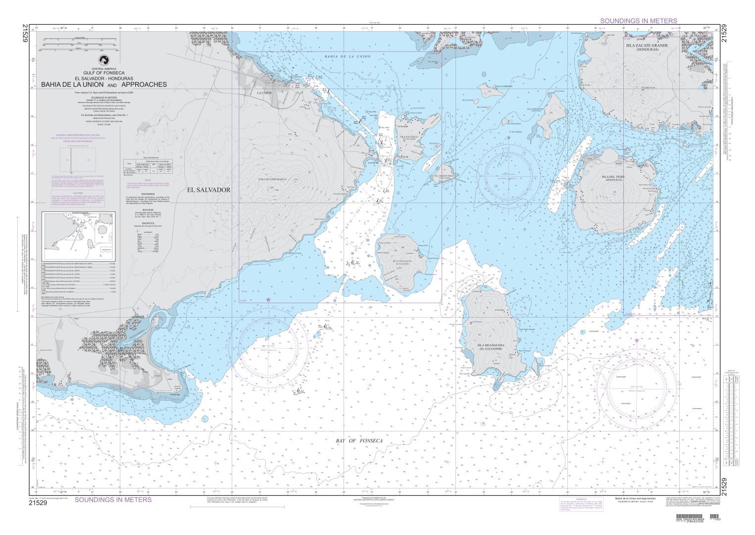 Bahia de La Union and Approaches | Carte NGA 21529