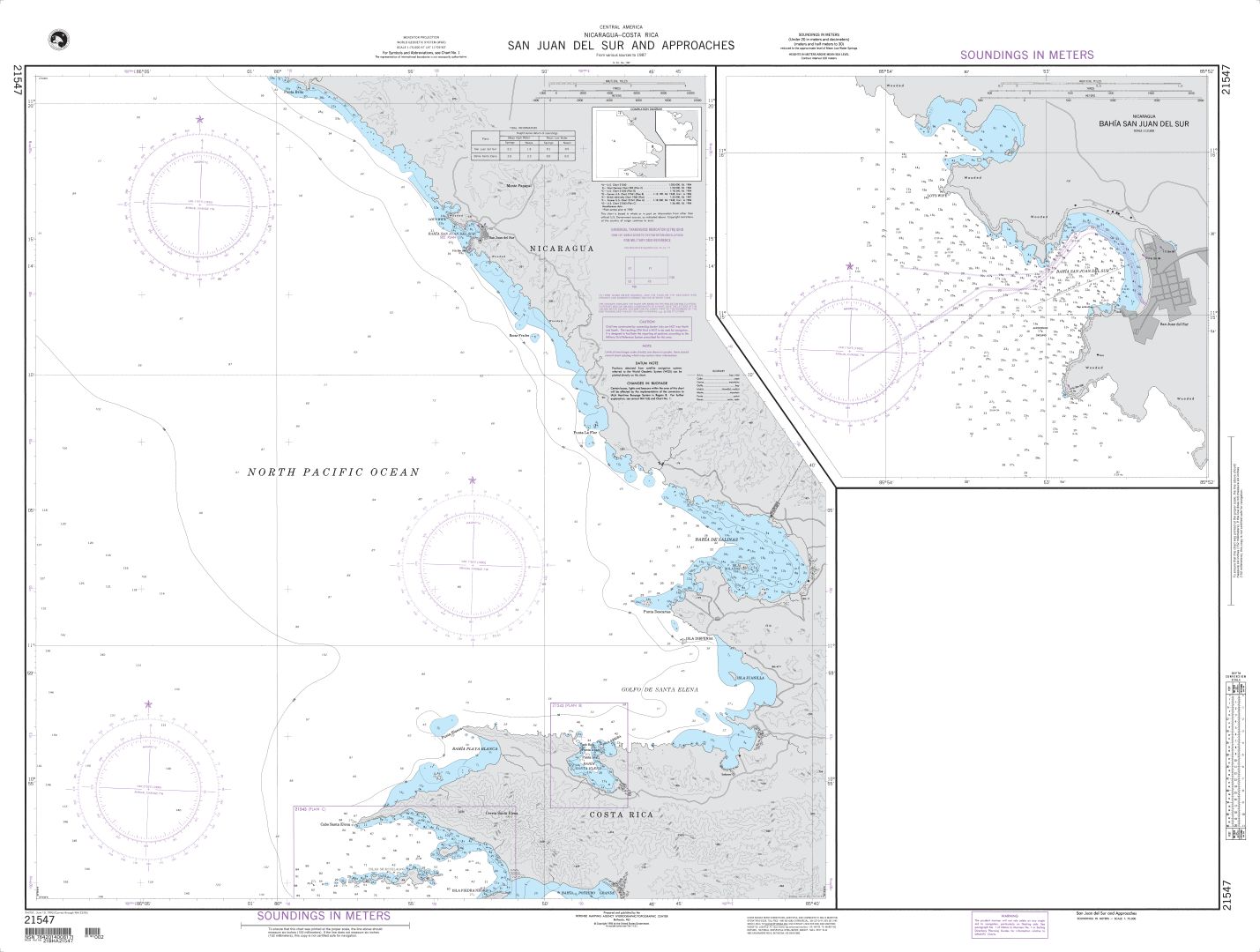 San Juan del Sur and Approaches | NGA Chart 21547
