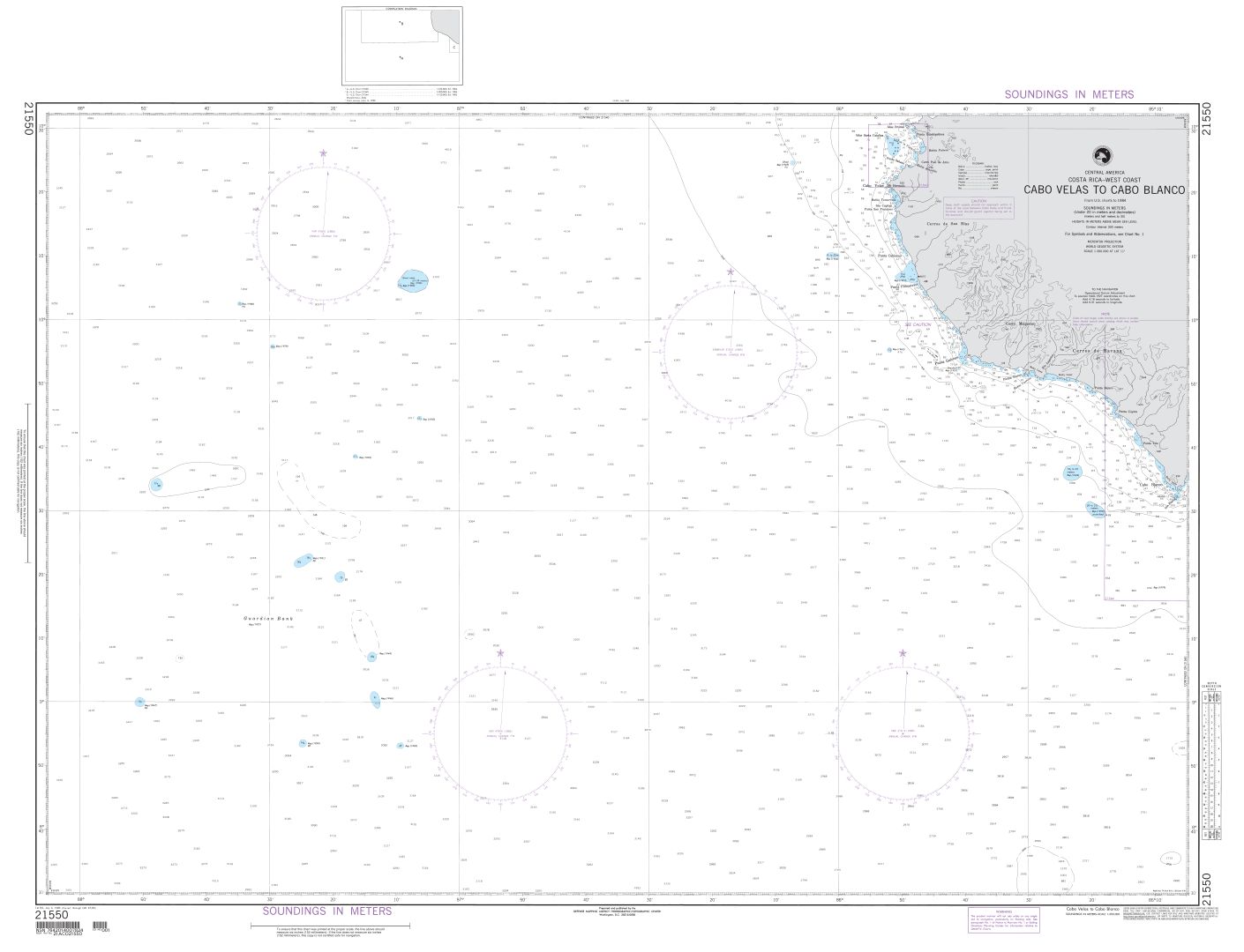 Cabo Velas to Cabo Blanco, Costa Rica | NGA Chart 21550