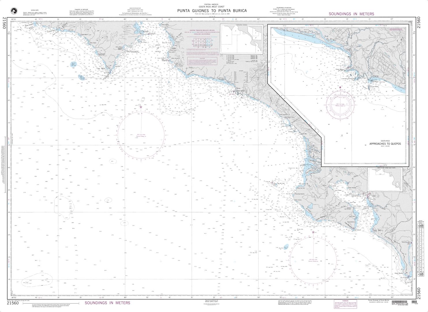 Punta Guiones to Punta Burica | NGA Chart 21560