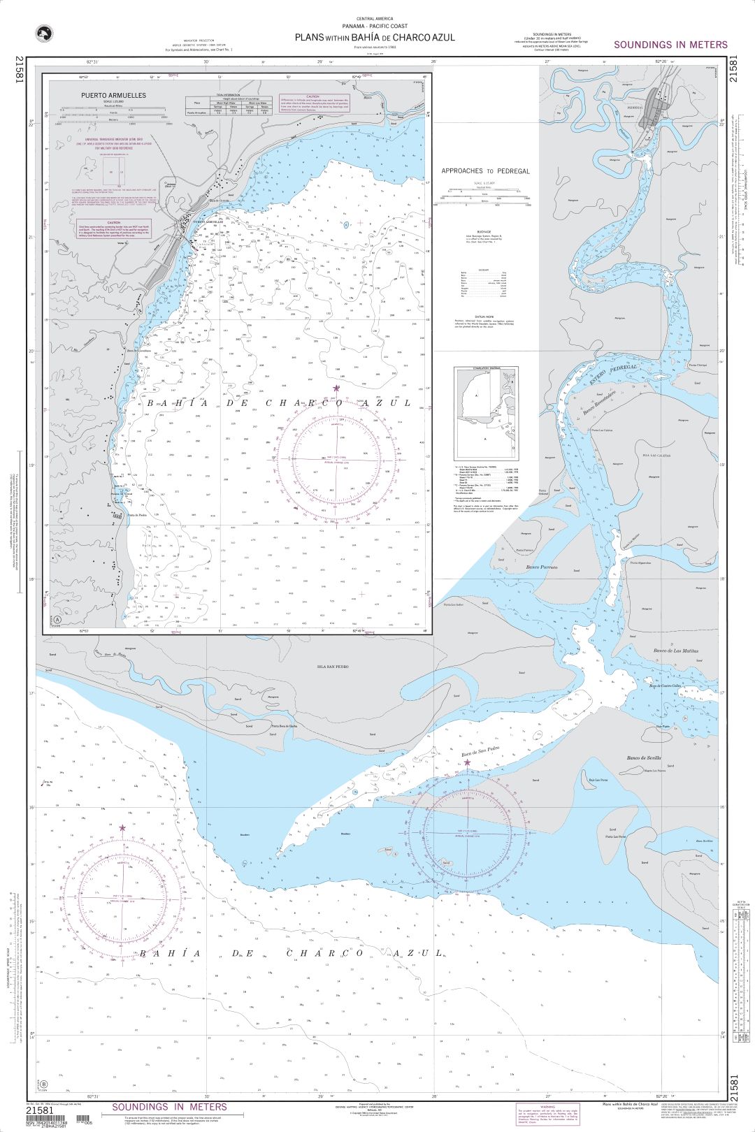 Plans within Bahia de Charco Azul | Carte NGA 21581