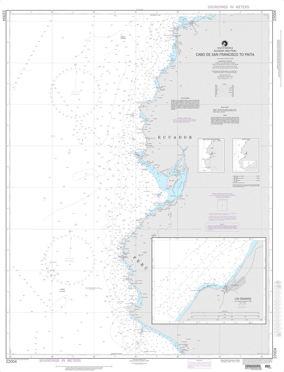 Cabo De San Francisco to Paita | NGA Chart 22004
