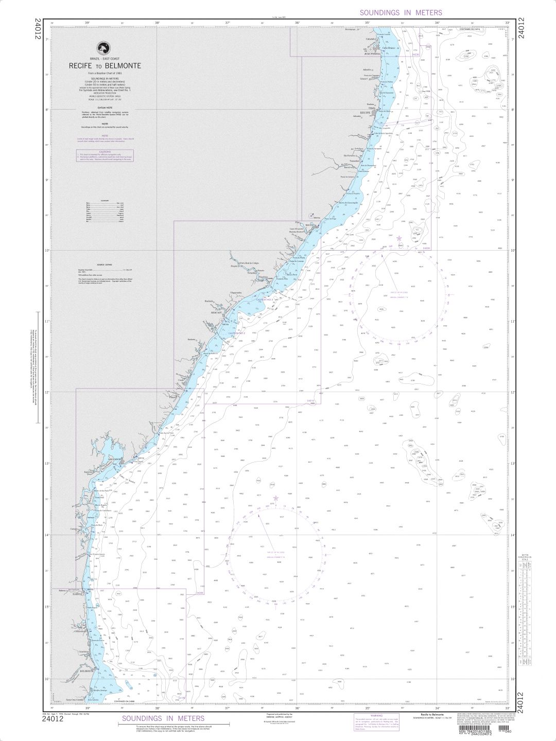Recife to Belmonte | NGA Chart 24012