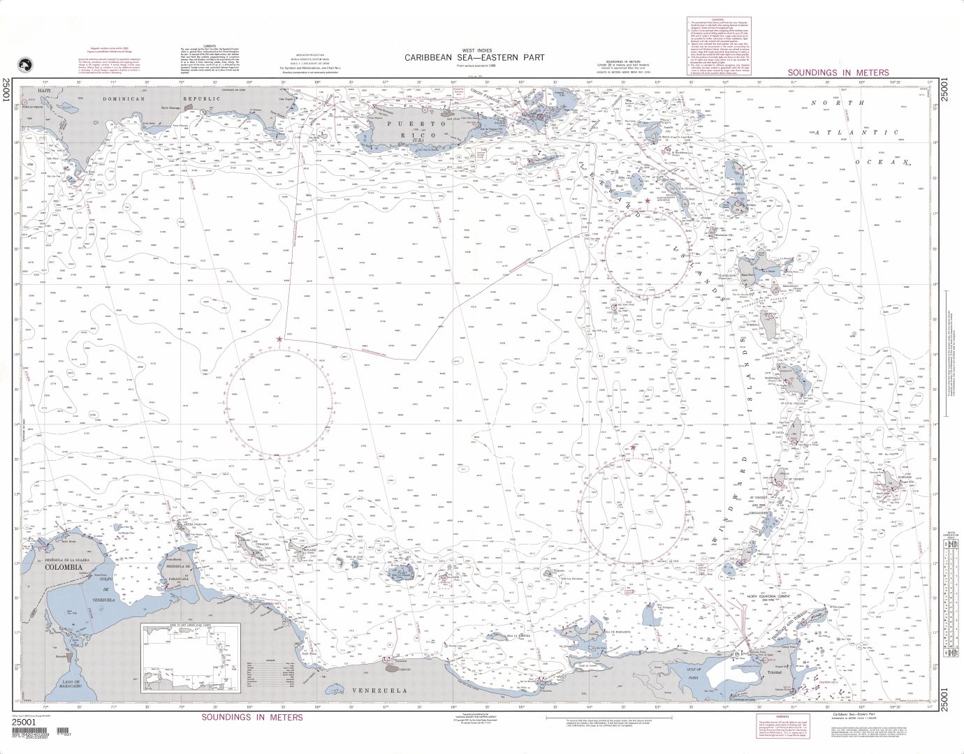 Caribbean Sea - Eastern Part | NGA Chart 25001
