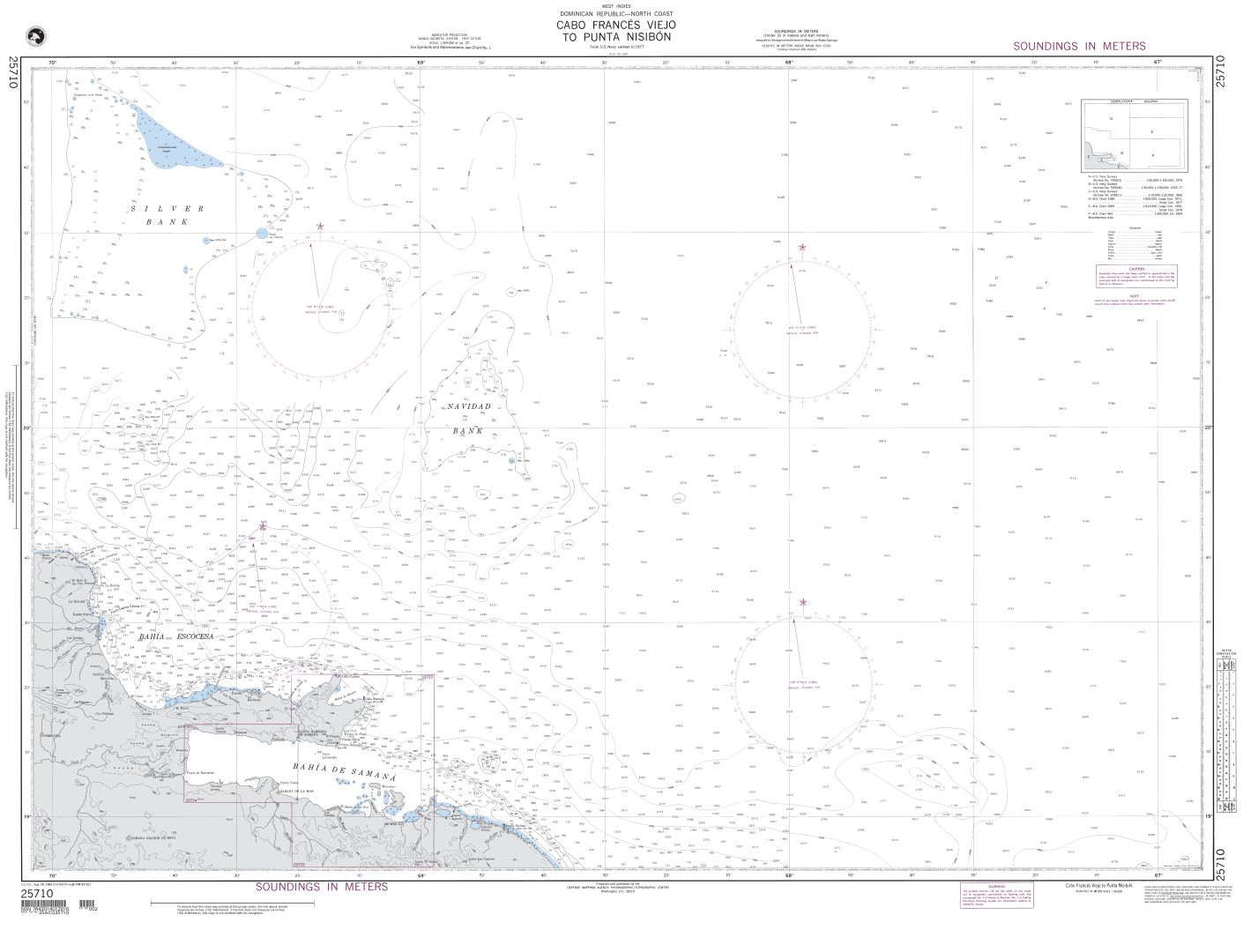 Cabo Frances to Punta Nisibon | Carte NGA 25710