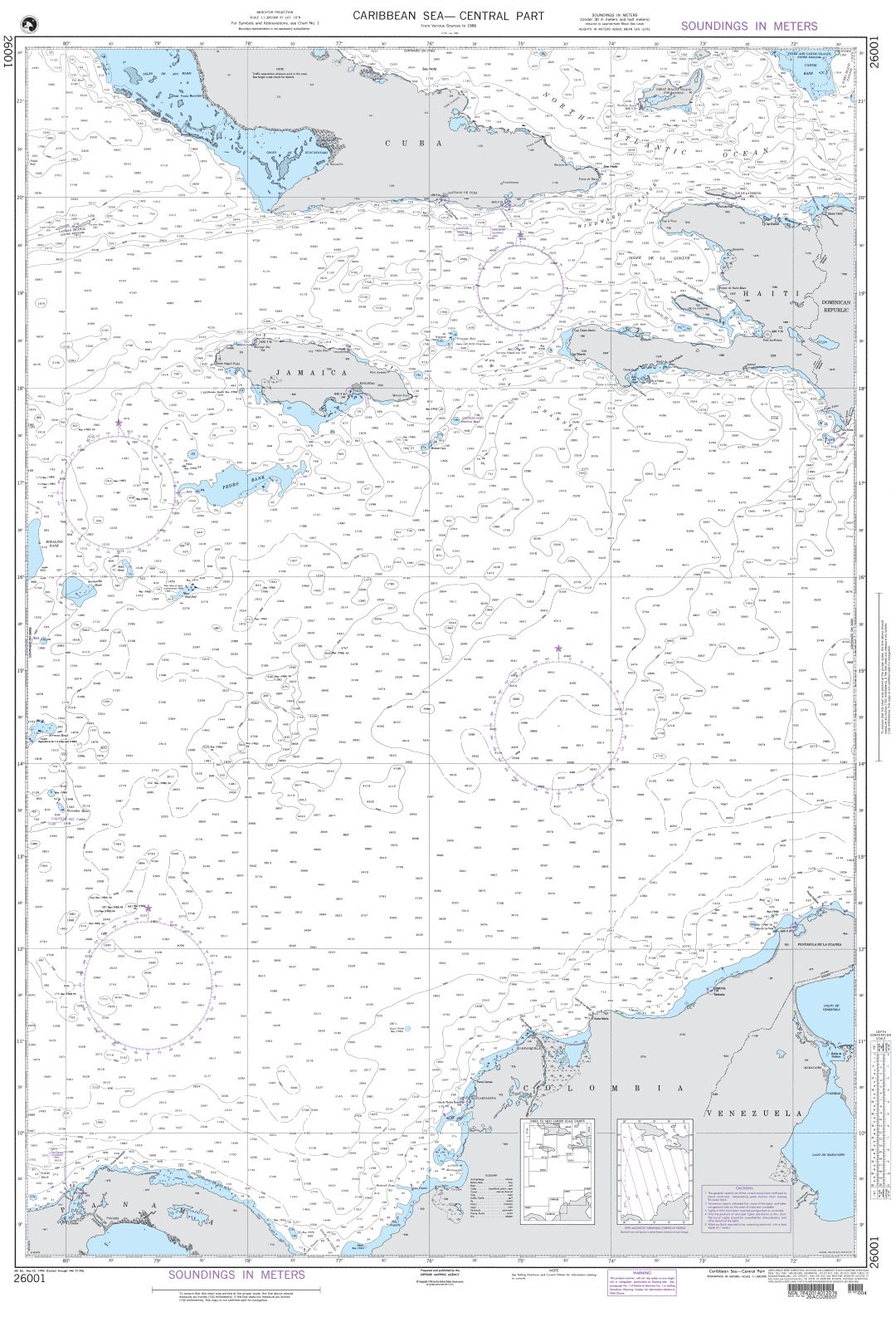 Carribean Sea - Central Part | NGA Chart 26001
