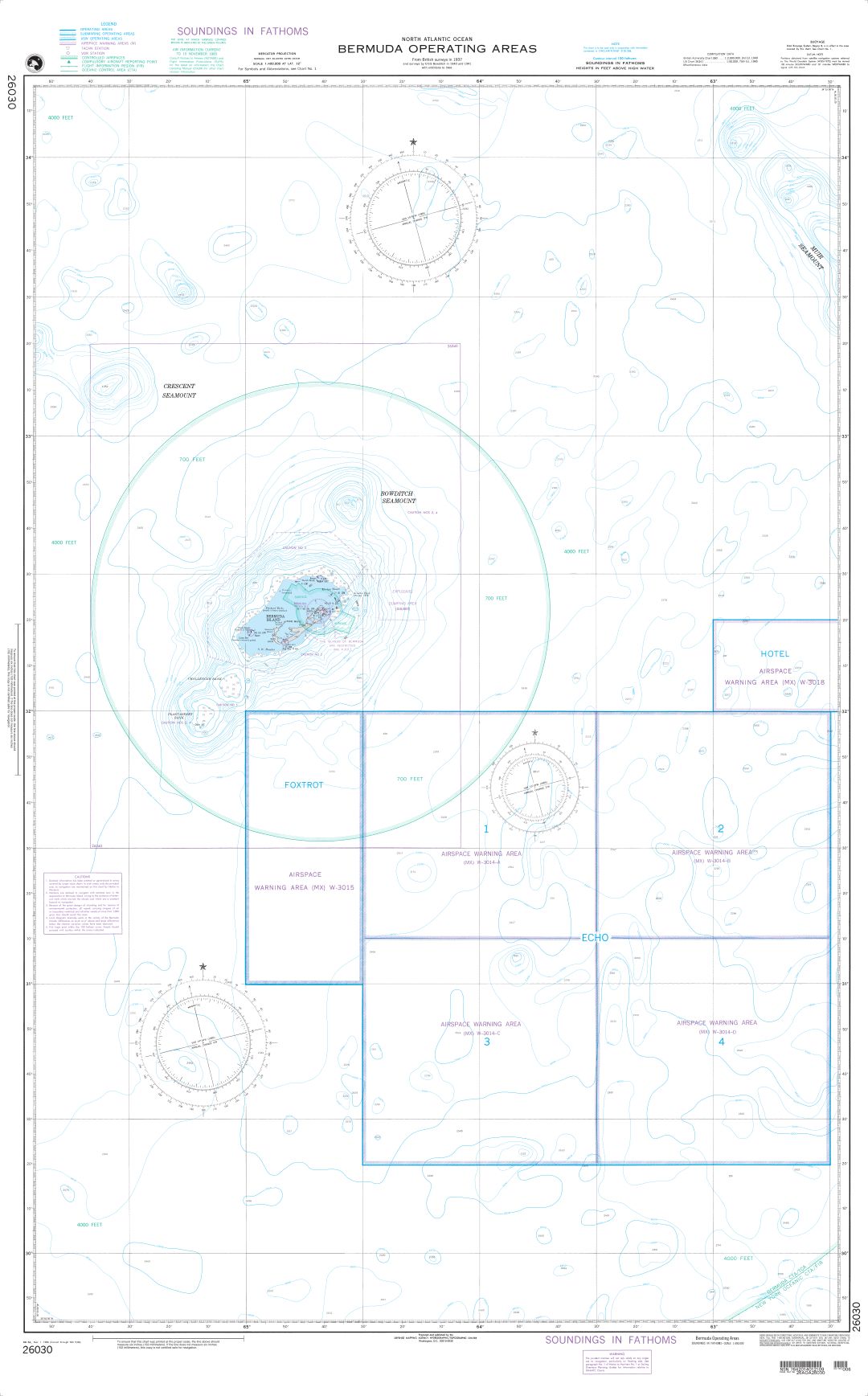 Bermuda Operating Areas (OMEGA) | Carte NGA 26030