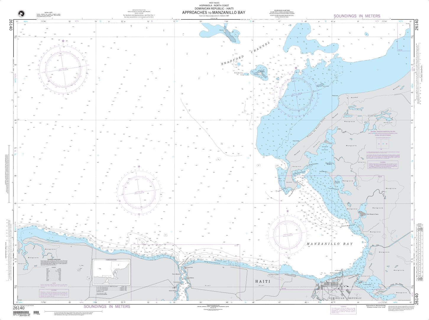 Approaches to Manzanillo Bay | Carte NGA 26140