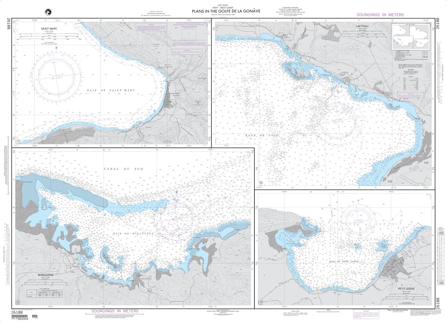 Plans in the Golfe de la Gonave | NGA Chart 26188