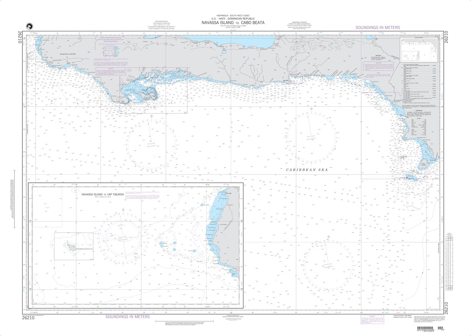Navassa Island to Cabo Beata; Inset: Navassa Island to Cap Tiburon | NGA Chart 26210