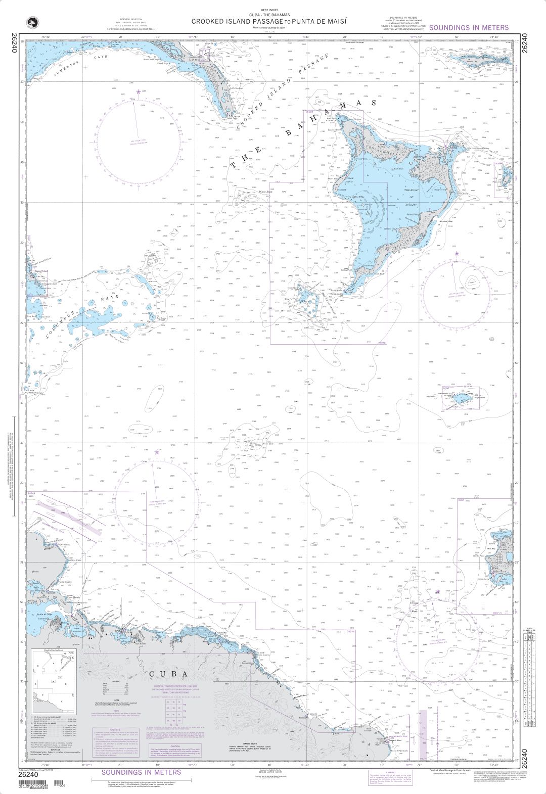 Crooked Island Passage to Punta de Maisi | Carte NGA 26240