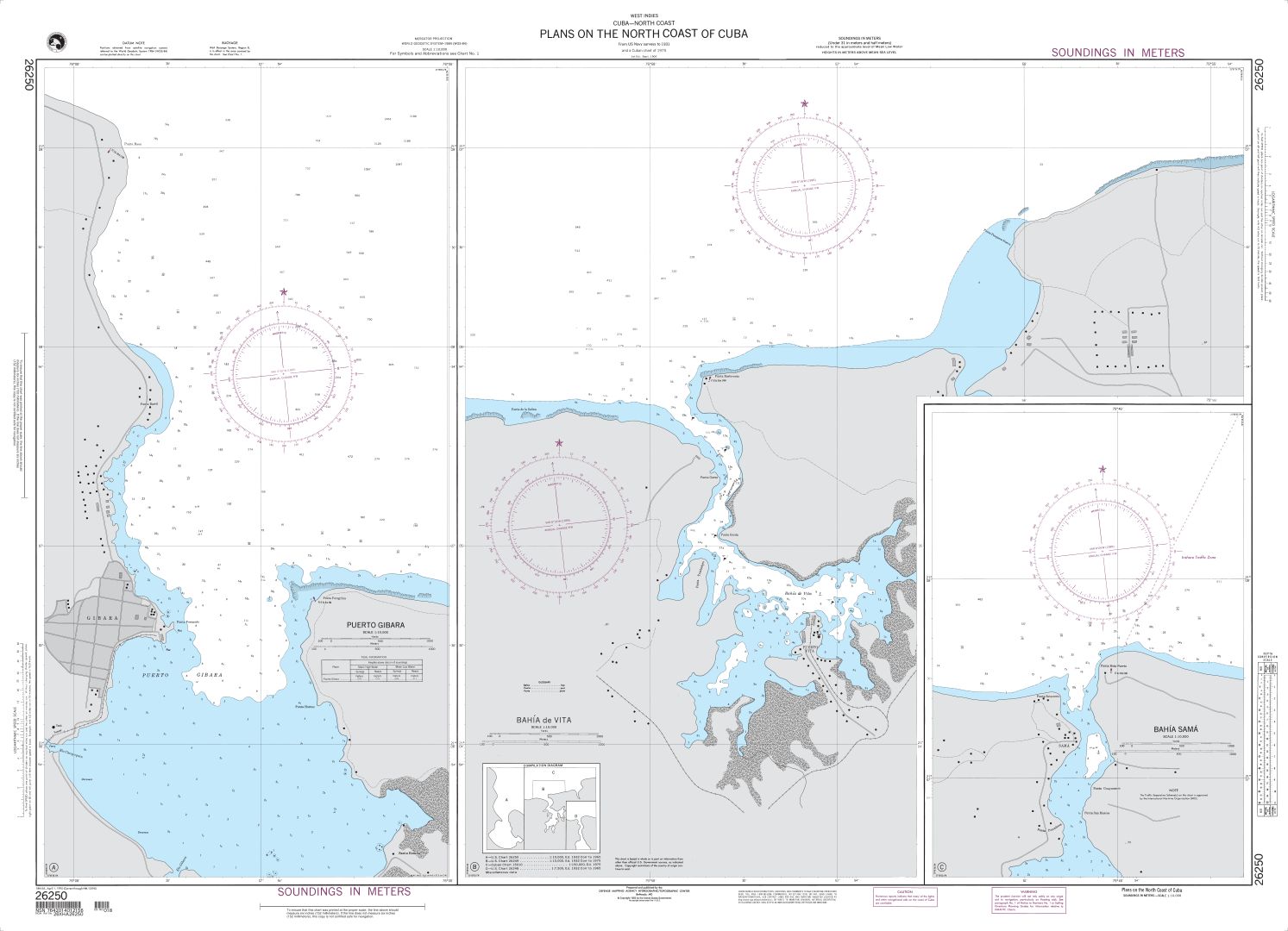 Plans on the North Coast of Cuba | NGA Chart 26250
