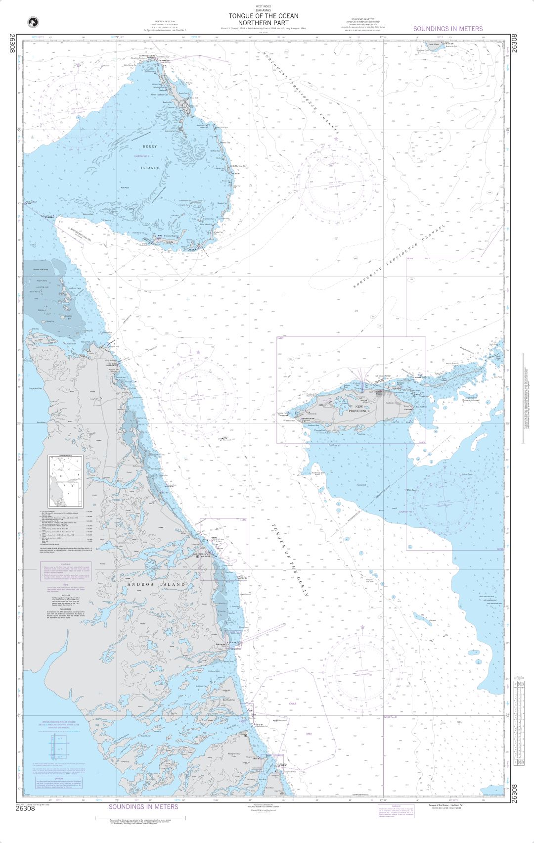 Tongue of the Ocean - Northern Part | NGA Chart 26308