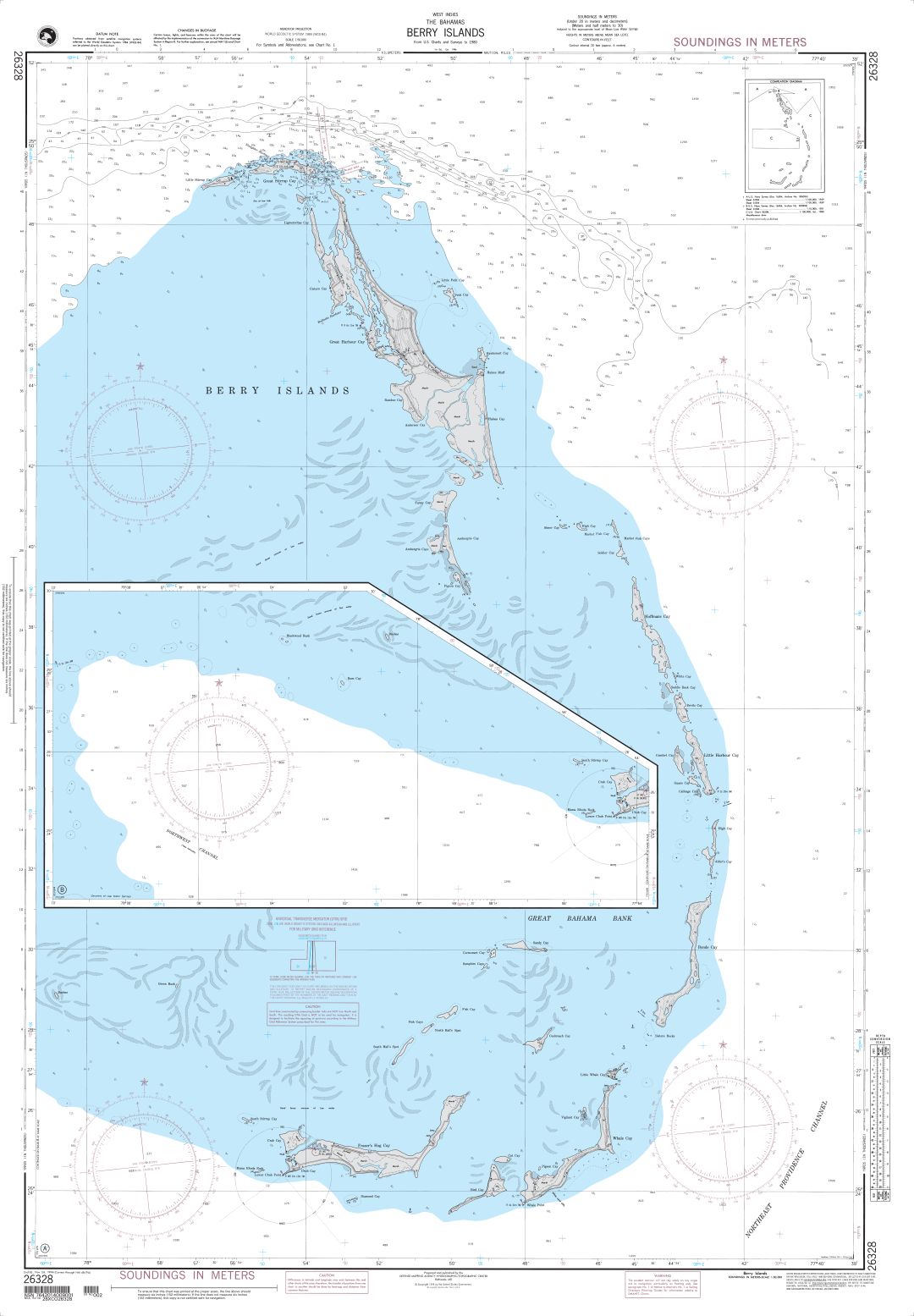 West Indies - The Bahamas - Berry Islands | NGA Chart 26328