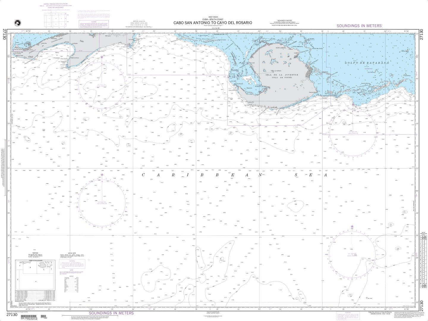 Cabo San Antonio to Cayo del Rosario | Carte NGA 27130