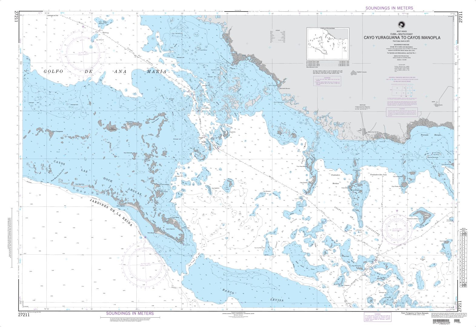 Cayo Yuraguana to Cayos Manopla | NGA Chart 27211
