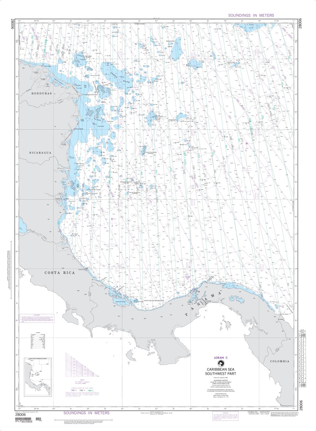 Caribbean Sea - Southwest Part | NGA Chart 28006