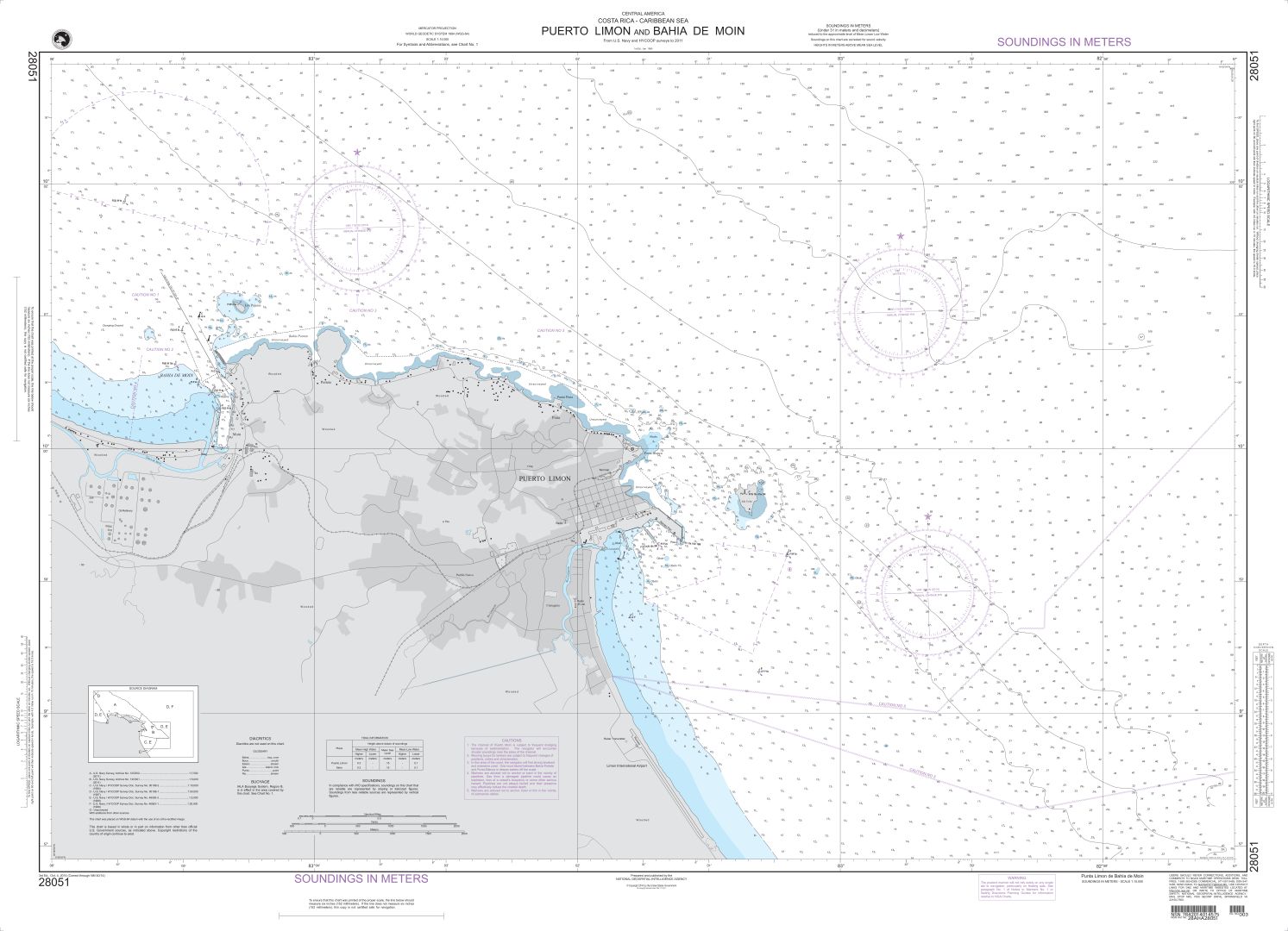 Puerto Limon and Bahia de Moin | NGA Chart 28051