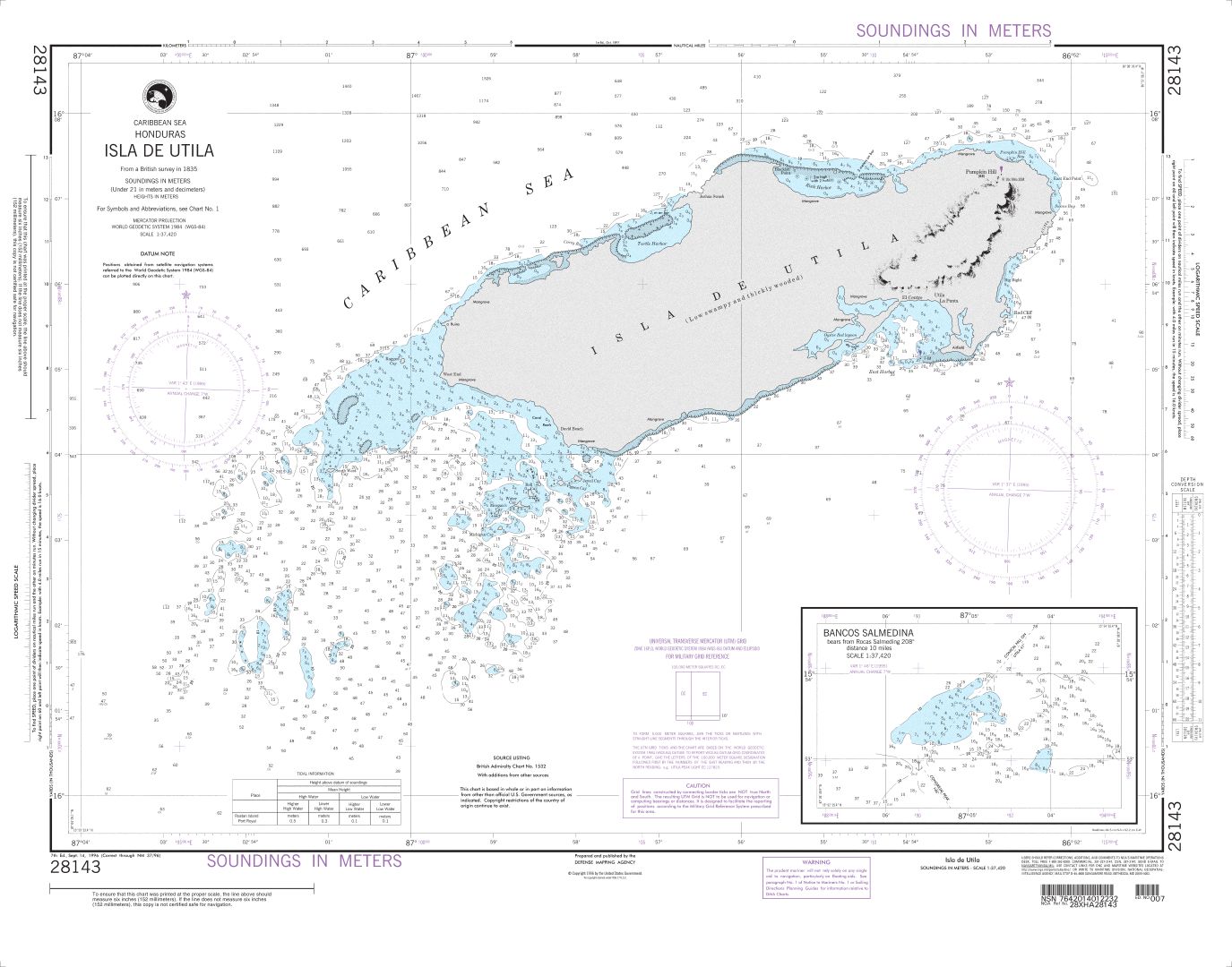 Isla de Utila | Carte NGA 28143