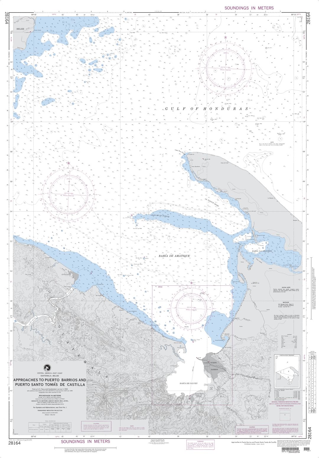 Approaches to Puerto Barrios and Puerto Santo Tomas de Castilla | NGA Chart 28164