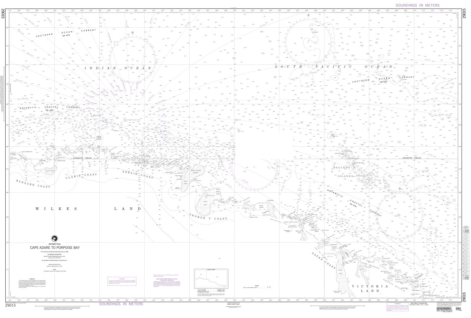 Cape Adare to Porpoise Bay | NGA Chart 29015