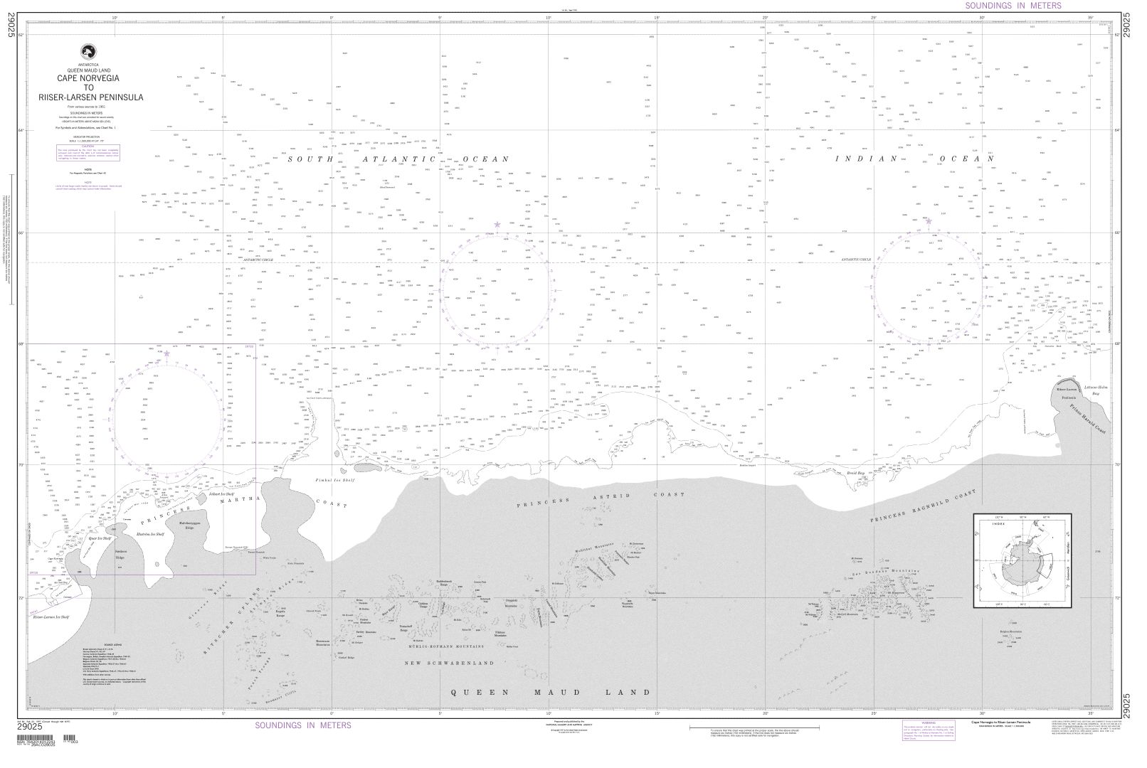 Cape Norvegia to Riiser-Larson Peninsula | Carte NGA 29025
