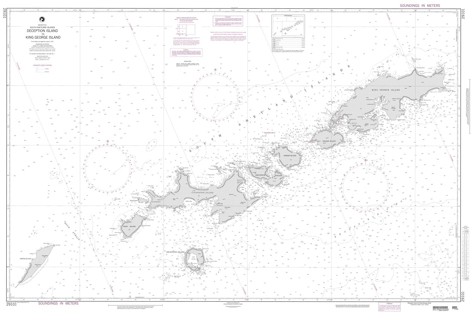 Deception Island to King George Island | Carte NGA 29101