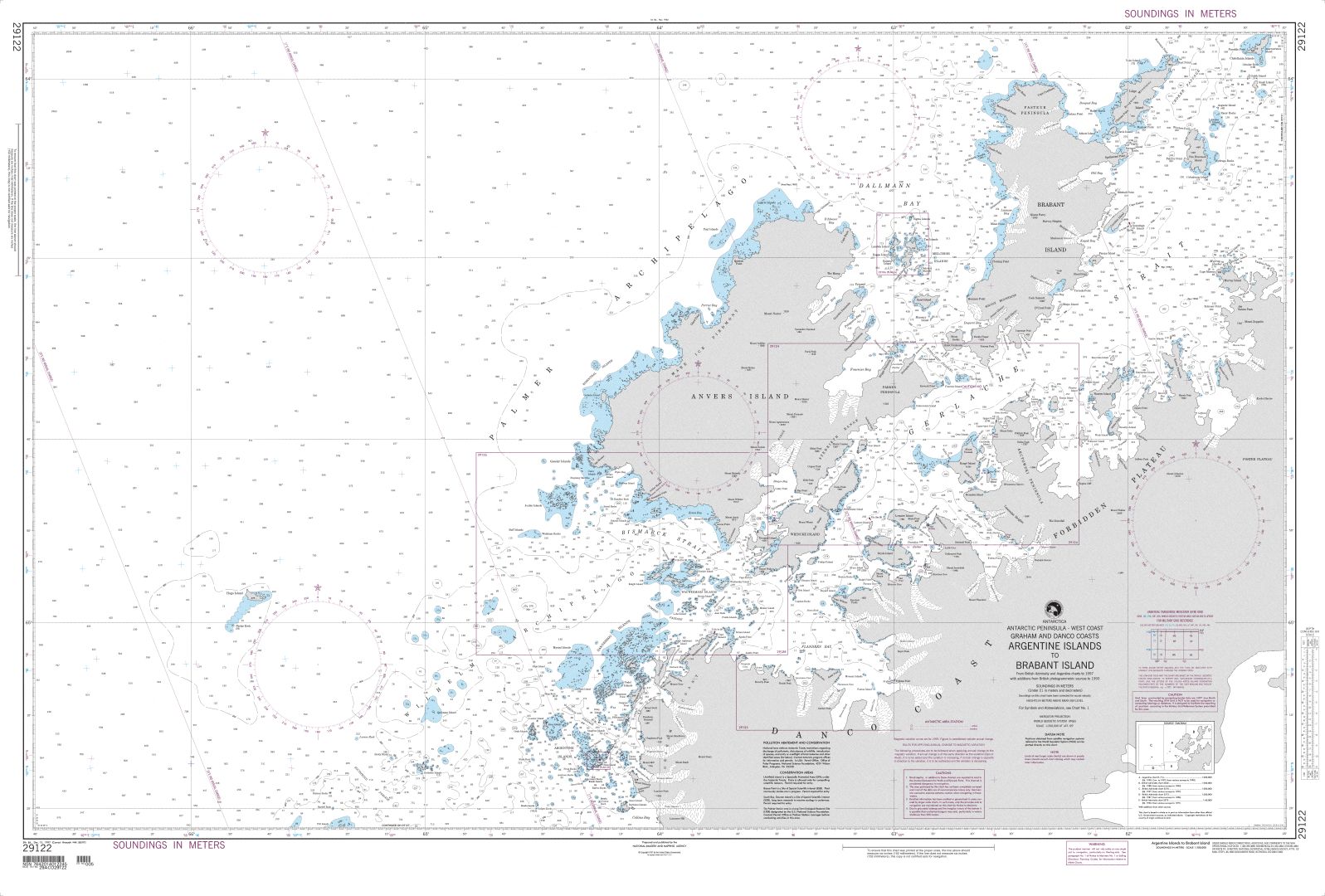 Argentine Islands to Brabant Islands | Carte NGA 29122