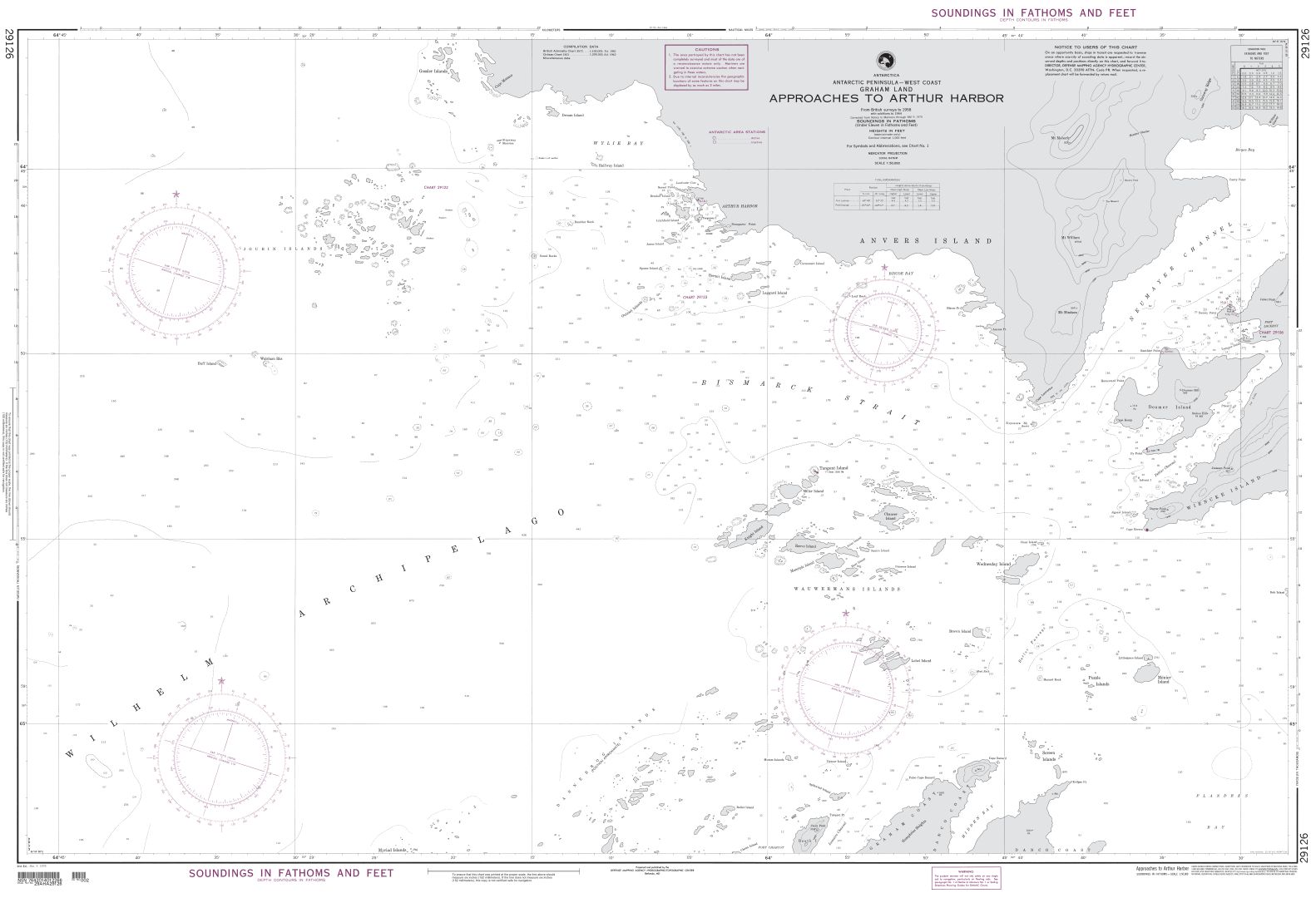 Approaches to Arthur Harbor | NGA Chart 29126