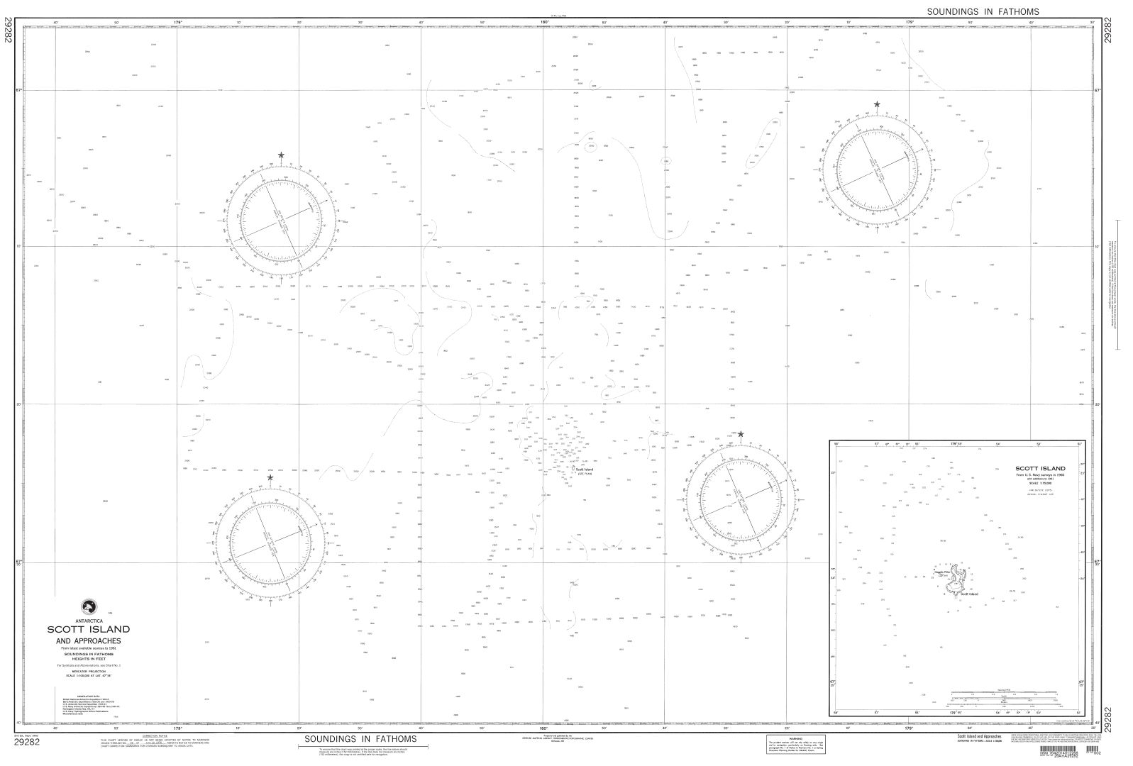 Scott Island and Approaches | Carte NGA 29282