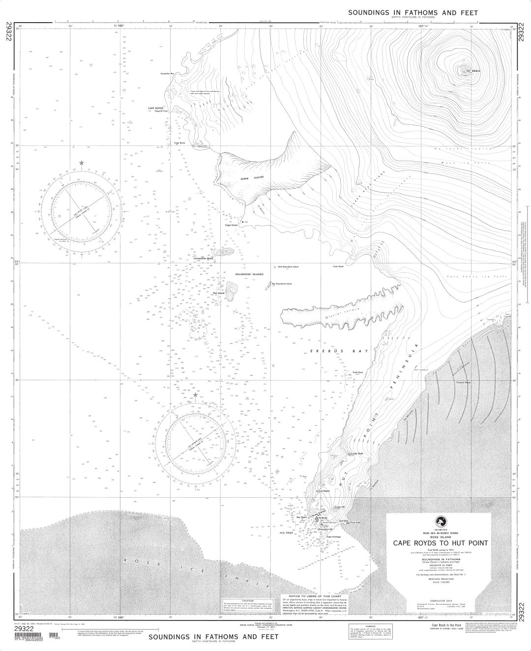 Cape Royds to Hut Point | NGA Chart 29322
