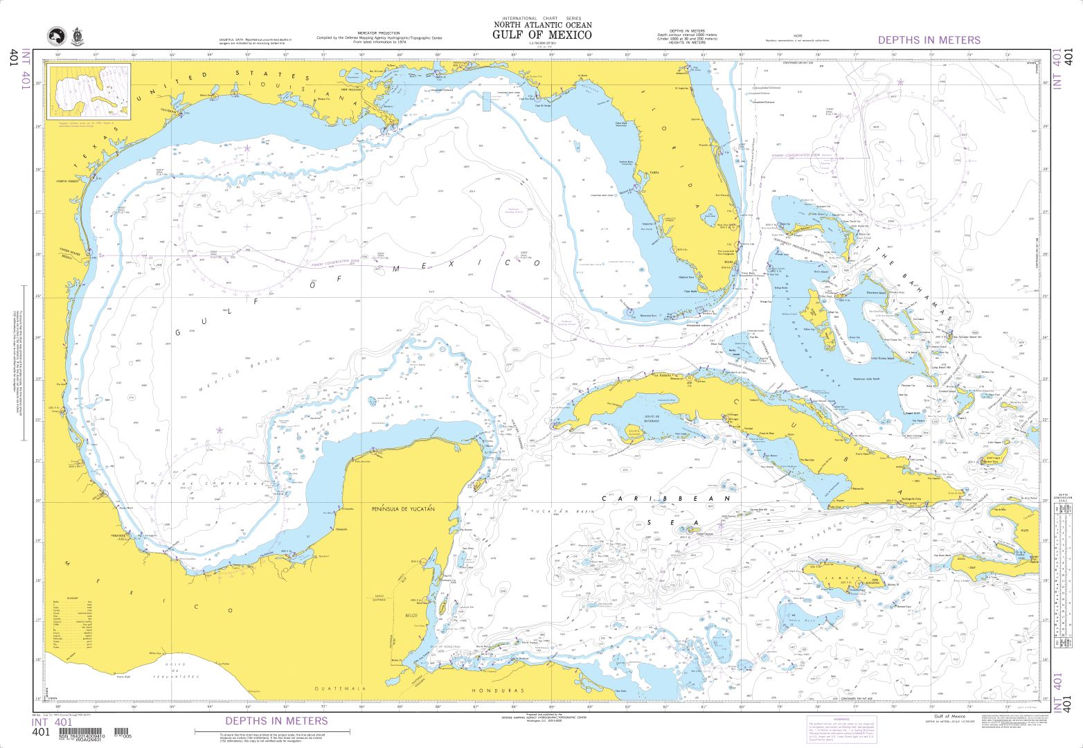 Gulf of Mexico | Carte NGA 401