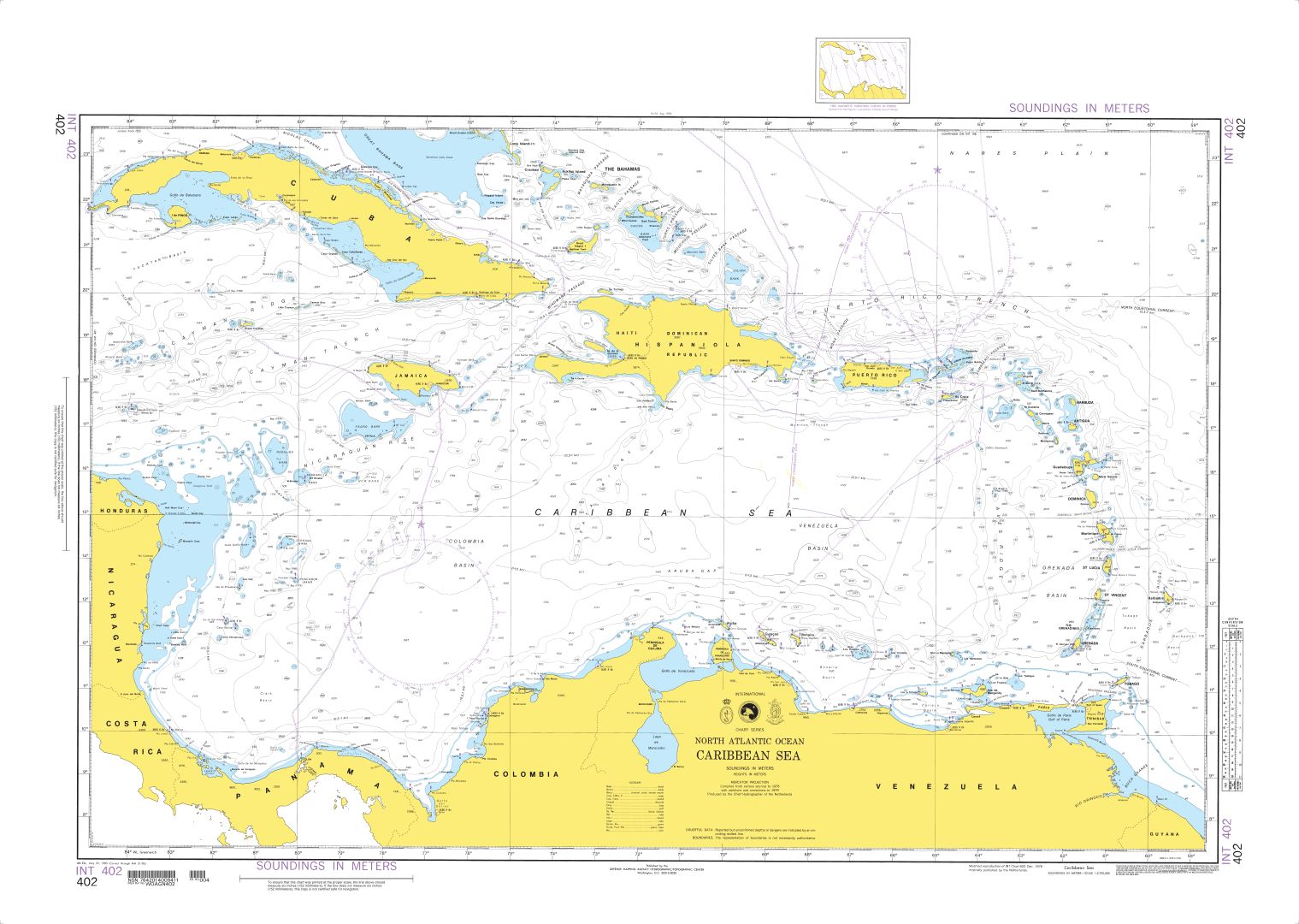 Caribbean Sea (OMEGA) | Carte NGA 402