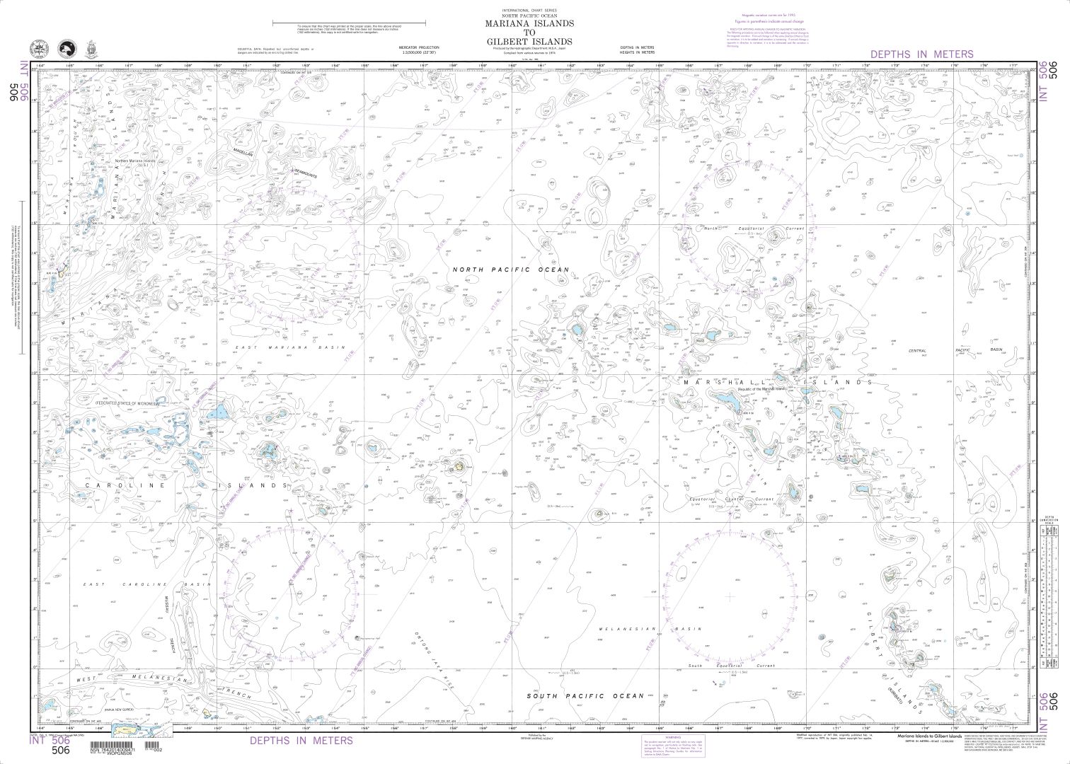 Mariana Islands to Gilbert Islands | NGA Chart 506
