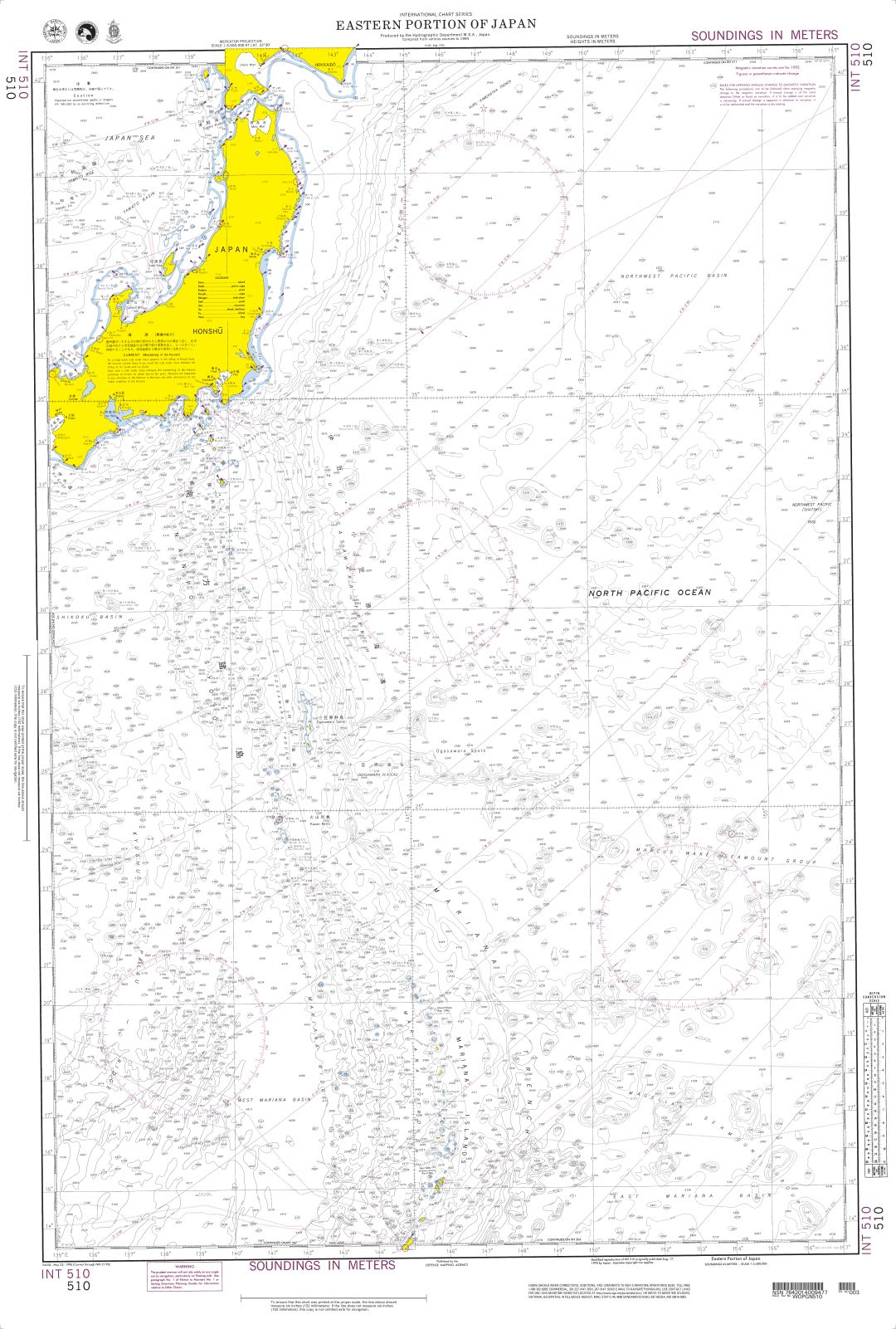 Eastern Portion of Japan | Carte NGA 510
