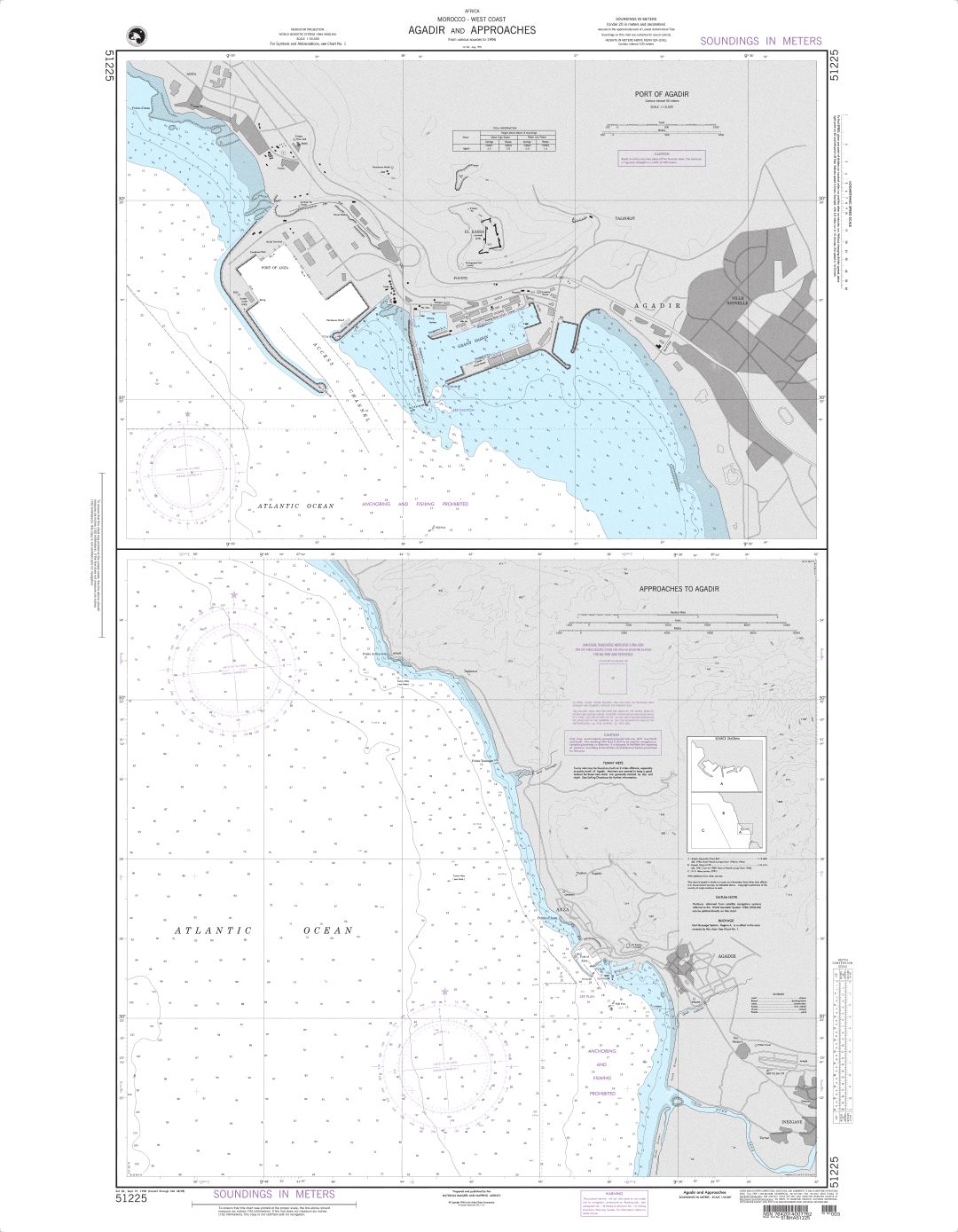 Agadir and Approaches | Carte NGA 51225