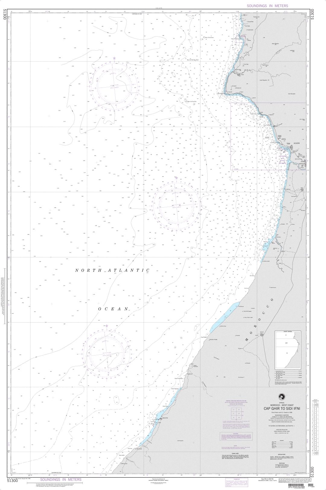Cap Ghir to Sidi Ifni | Carte NGA 51300