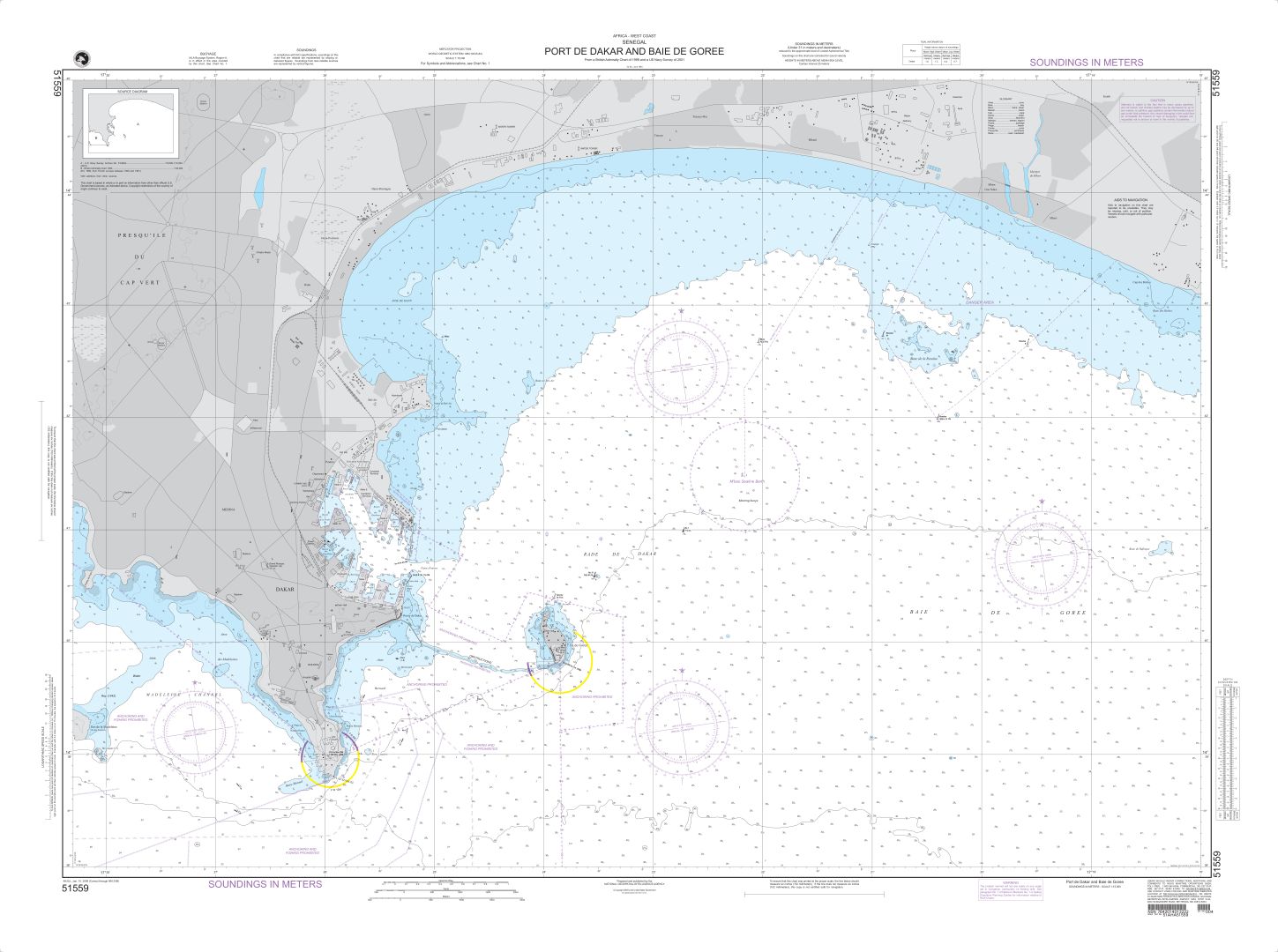 Port de Dakar and Baie de Goree | NGA Chart 51559