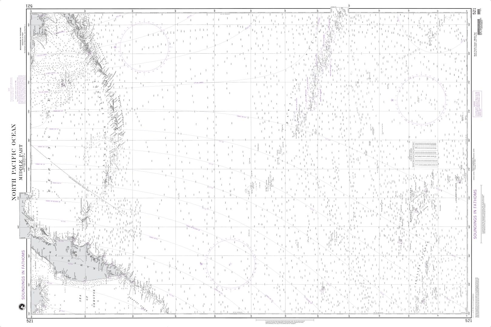 North Pacific Ocean (Middle Part) | NGA Chart 521