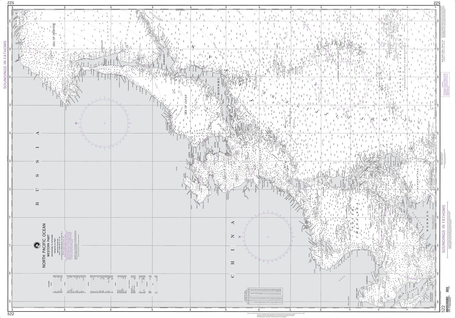 North Pacific Ocean (Western Part) | NGA Chart 522