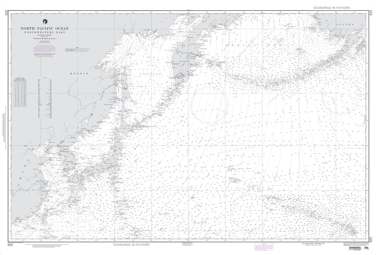 North Pacific Ocean (Northwestern Part) | NGA Chart 523