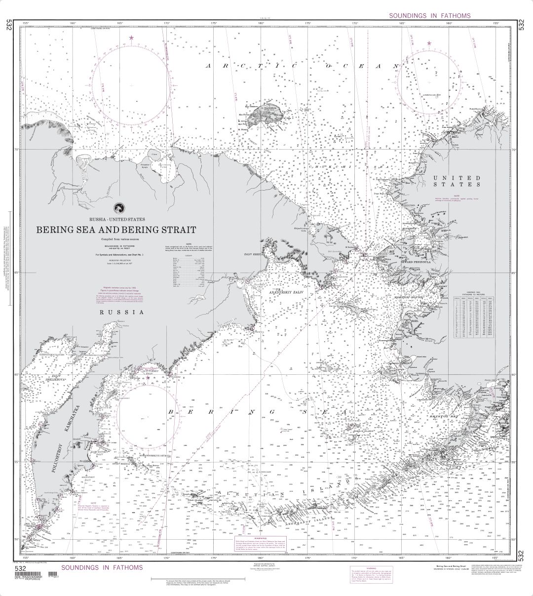 Bering Sea and Bering Strait | NGA Chart 532