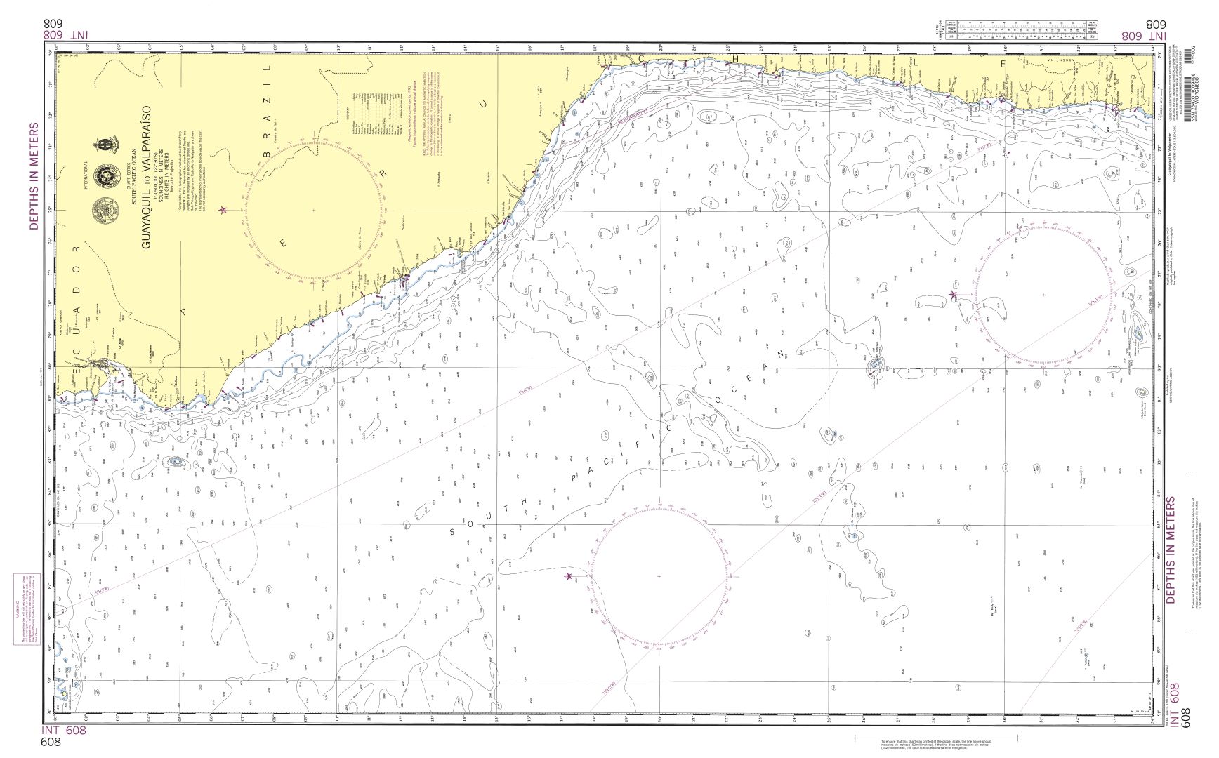 Guayaquil to Valparaiso | NGA Chart 608