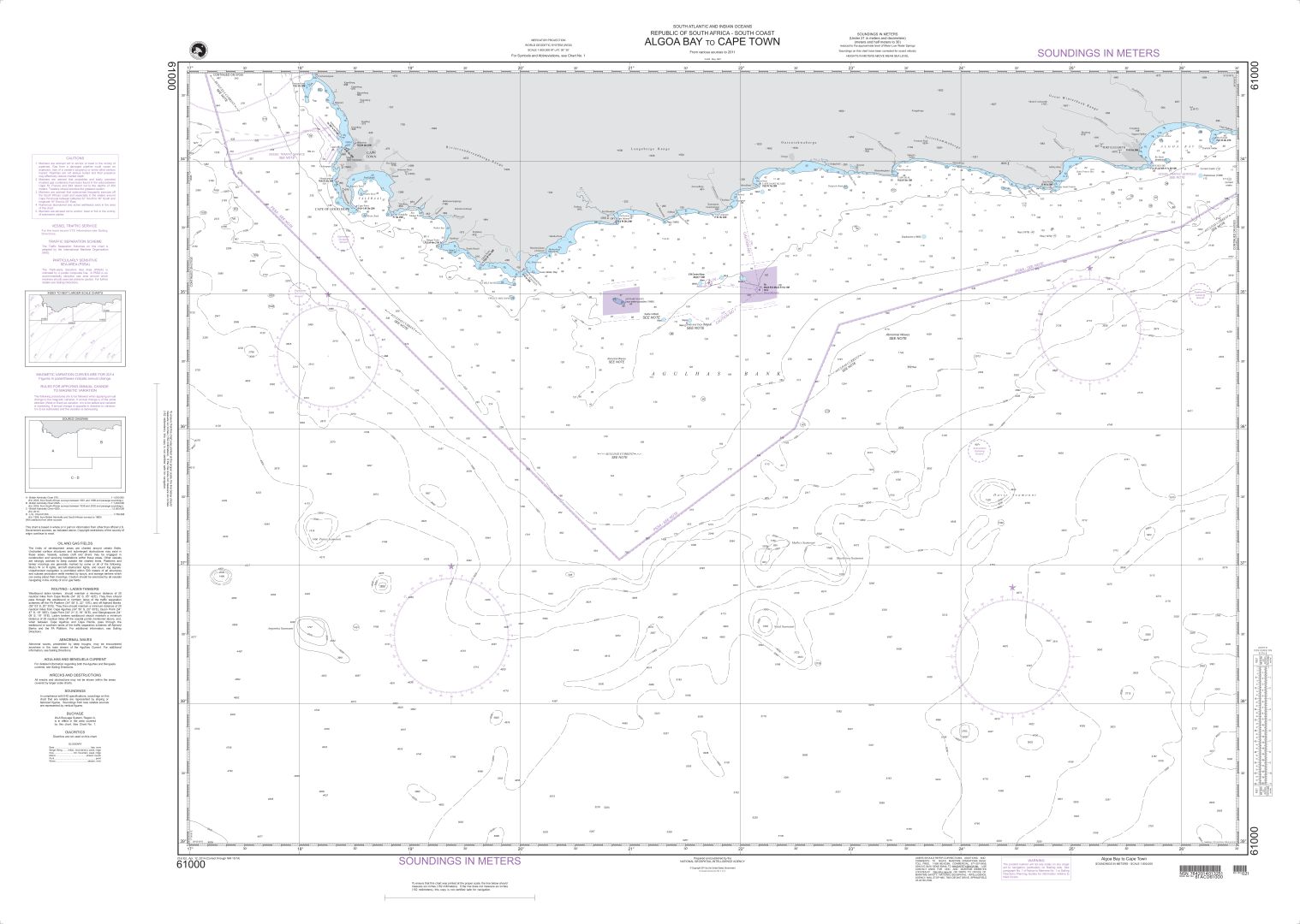 Algoa Bay to Cape Town | Carte NGA 61000