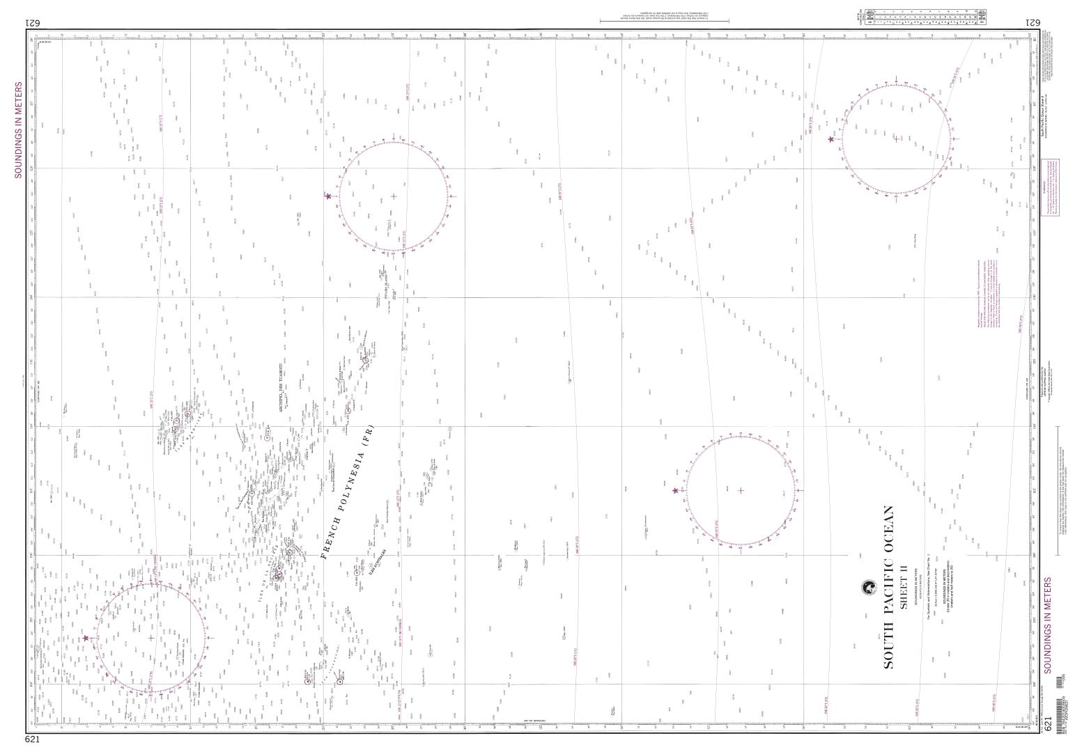 South Pacific Ocean (Sheet II) | NGA Chart 621