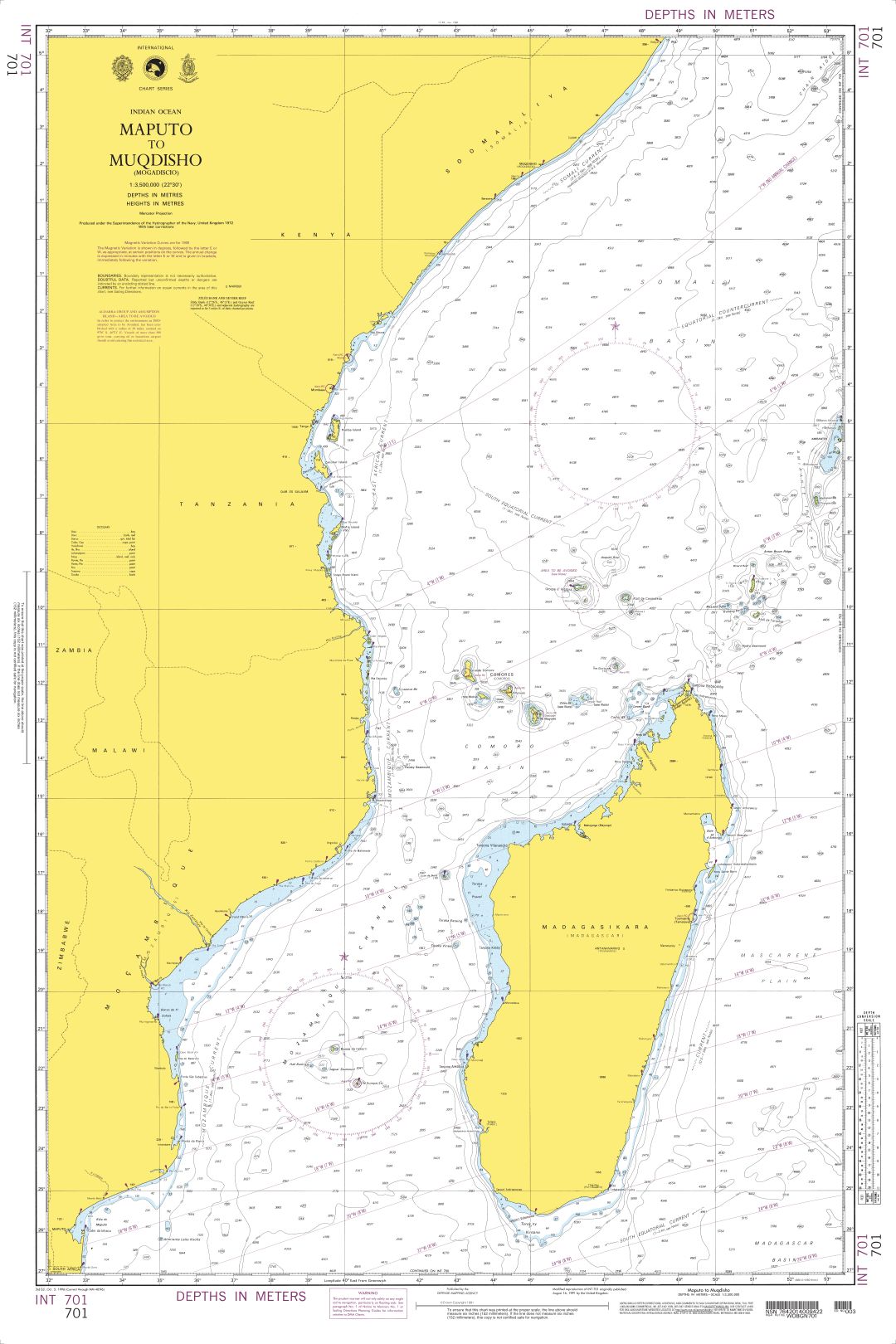 Maputo to Muqdisho | Carte NGA 701