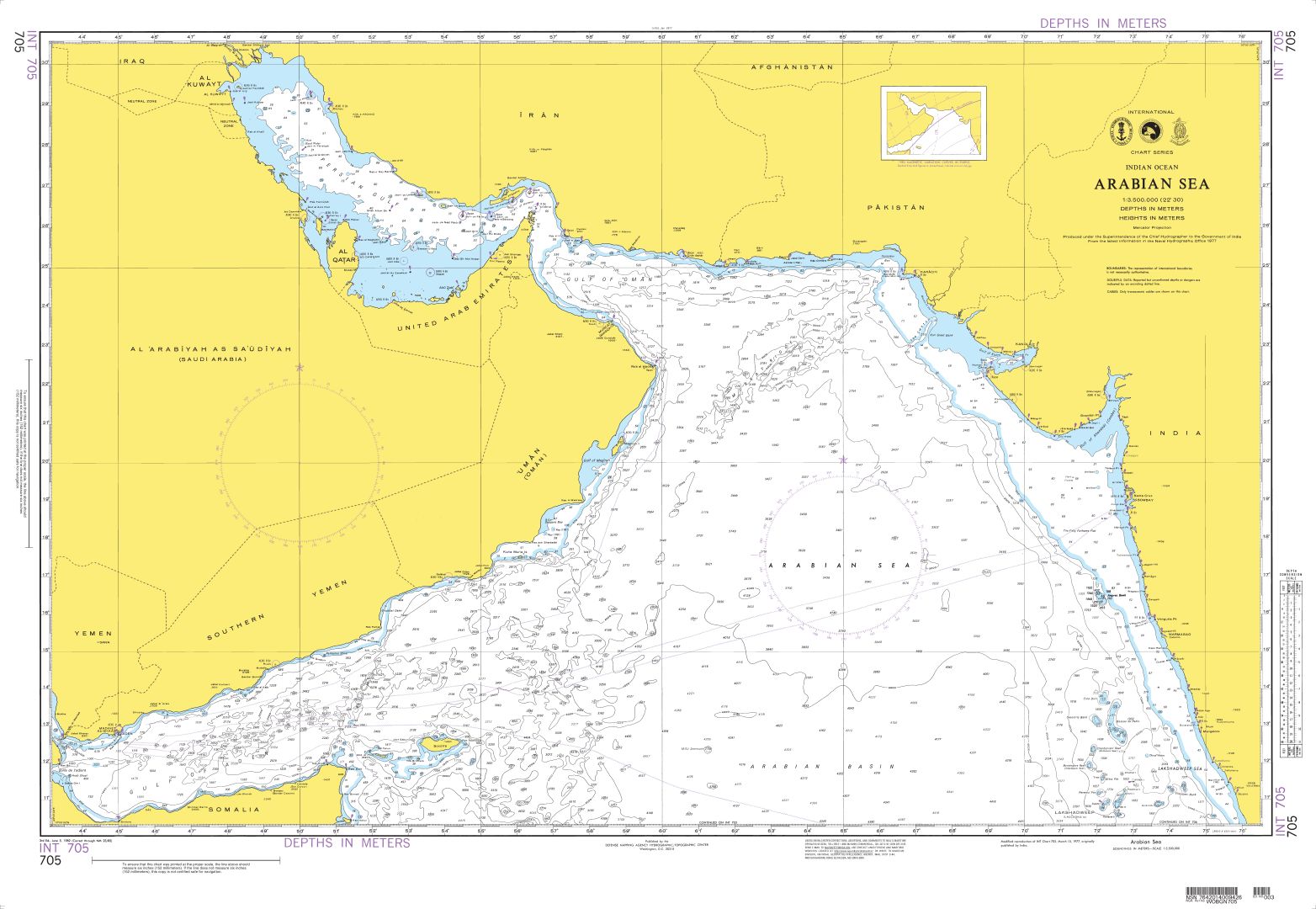 Arabian Sea (OMEGA) | Carte NGA 705