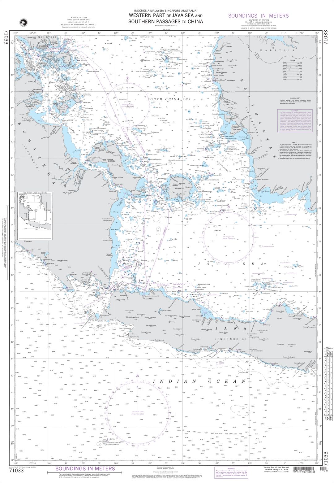 West Part Java Sea | NGA Chart 71033