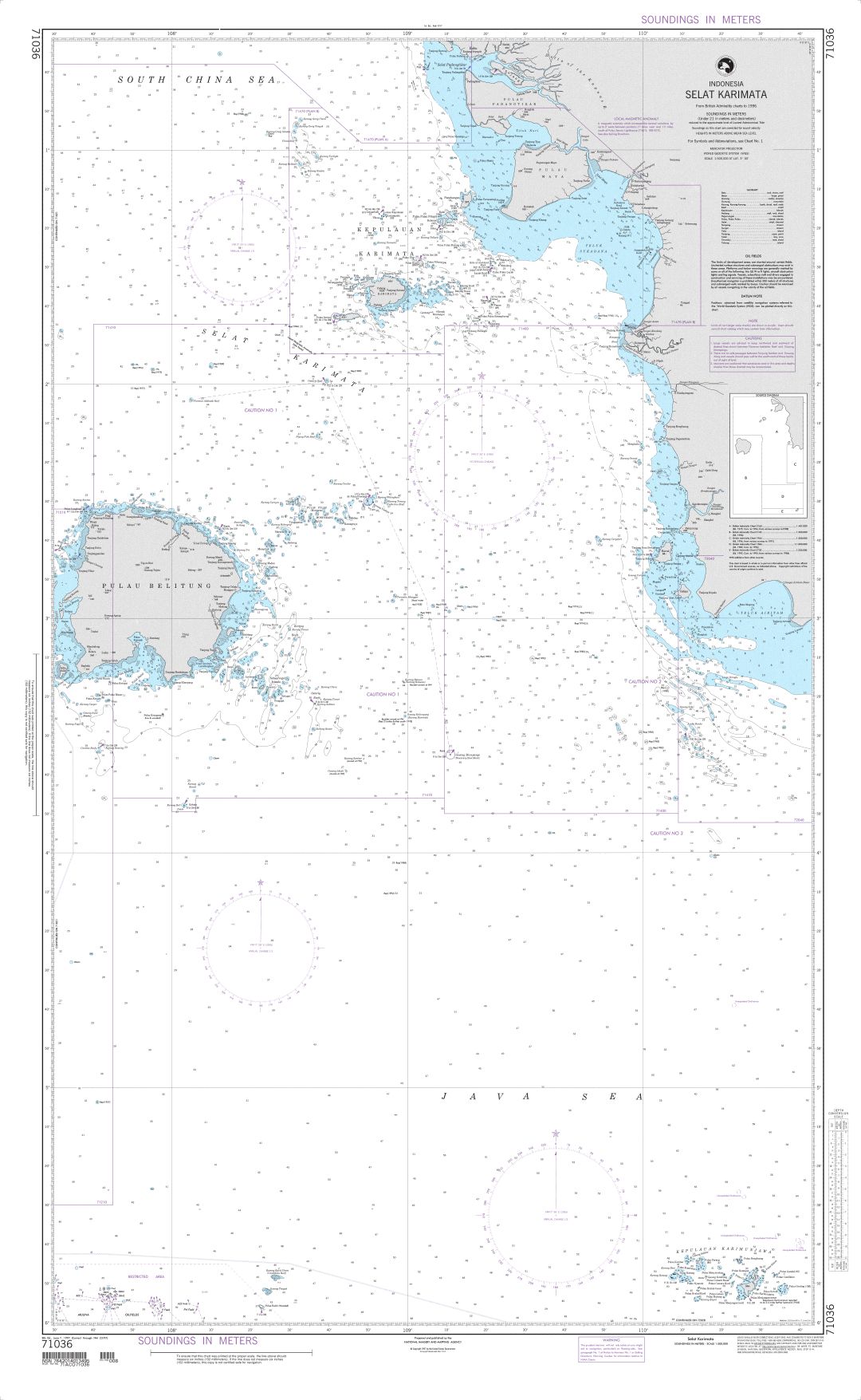 Selat Karimata - Indonesia | Carte NGA 71036