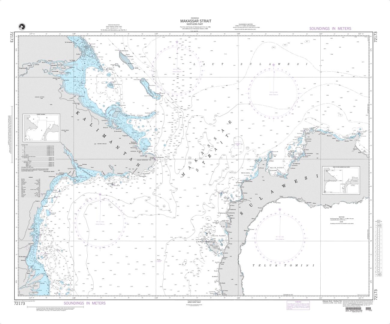 Makassar Strait - North Part | Carte NGA 72173